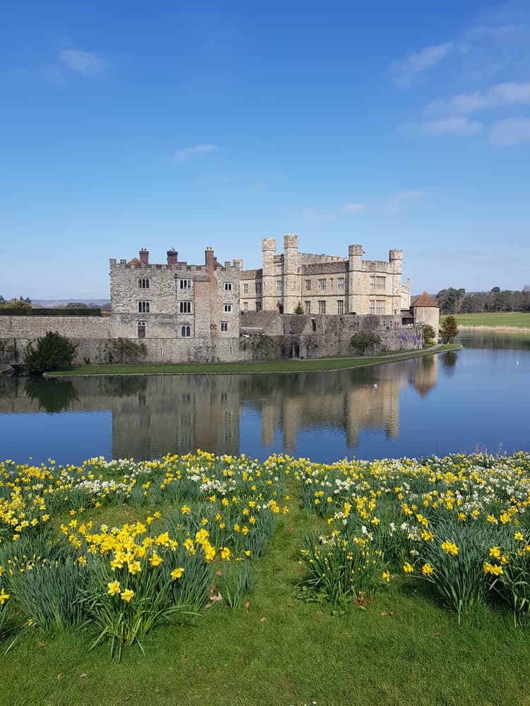 Leeds Castle near Maidstone in spring